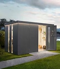 Gerätehaus Neo 4D Dunkelgrau-Metallic mit Doppeltür bei OBI im Warburg Prospekt für 4.449,00 €