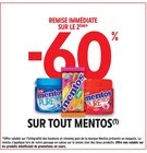 Promo -60% remise immédiate sur le 2ème sur tout MENTOS à  dans le catalogue Intermarché Contact à Gy