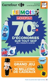 Promos Lessive dans le catalogue "LE MOIS MONOPOLY" de Carrefour Lessive en promo dans le catalogue Carrefour à la page 1