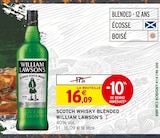Scotch Whisky Blended - William Lawson's en promo chez Intermarché Scotch Whisky Blended - William Lawson's dans le catalogue Intermarché