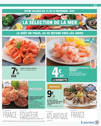 Offre Crustacés dans le catalogue E.Leclerc du moment à la page 21