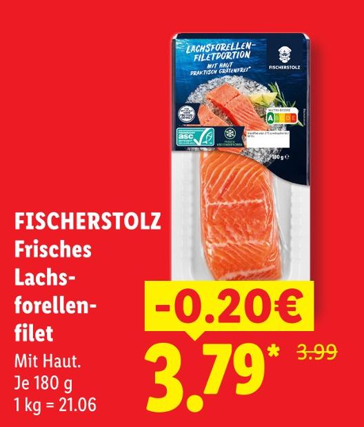 Frisches Lachsforellenfilet