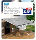 Gelenkarmmarkise mit Motor im ALDI SÜD Prospekt Gelenkarmmarkise mit Motor von Kensho im aktuellen ALDI SÜD Prospekt für 229,00 €