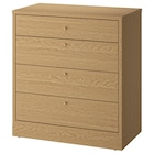 Kommode mit 4 Schubladen Eichenfurnier Angebote von TONSTAD bei IKEA Passau für 179,00 €