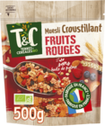 MUESLI CROUSTILLANT AU FRUITS ROUGES BIO TERRES ET CÉRÉALES - TERRES ET CEREALES en promo chez Auchan Hypermarché MUESLI CROUSTILLANT AU FRUITS ROUGES BIO TERRES ET CÉRÉALES - TERRES ET CEREALES dans le catalogue Auchan Hypermarché