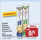 Brausetabletten Calcium + Vitamin D3 oder Magnesium von Sunlife im aktuellen combi Prospekt