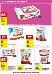 Prix et réduction Kinder Chocolat dans le prospectus Carrefour en cours Offre Kinder Chocolat dans le catalogue Carrefour du moment à la page 8