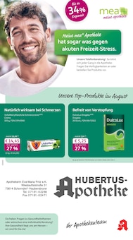 Aktueller mea - meine apotheke Prospekt (Schorndorf, 4 Seiten zum blättern mea - meine apotheke Prospekt Unsere August-Angebote mit 4 Seiten