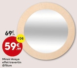 Miroir Anaya effet travertin en promo chez Maxi Bazar Saint-Maur-des-Fossés à 59,99 €
