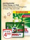 Waschmittel Pulver im Angebot bei GLOBUS in Neunkirchen Waschmittel Pulver Angebote von Ariel bei GLOBUS Neunkirchen für 4,99 €