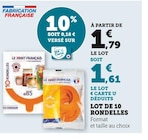 Lot de 10 rondelles en promo chez Super U Lot de 10 rondelles dans le catalogue Super U