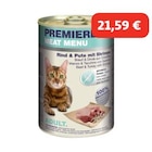 Promo PREMIERE Menu Viande Adulte Bœuf avec dinde & crevettes 6x400 g à 21,59 € dans le catalogue Maxi Zoo à Mondeville