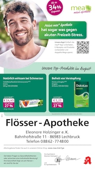 mea - meine apotheke Prospekt der KW 33 "Unsere August-Angebote" Aktueller mea - meine apotheke Prospekt "Unsere August-Angebote" Seite 1 von 4 Seiten