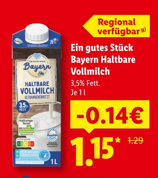 Haltbare Vollmilch