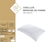 Oreiller "Mémoire de forme" - TEX HOME - Carrefour à Besançon Oreiller "Mémoire de forme" - TEX HOME en promo chez Carrefour Besançon à 14,99 €