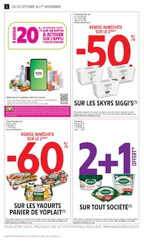 Catalogue Intermarché Super à Clermont-Ferrand cette semaine, valable du 20/10/2026 au 01/11/2026 Prospectus Intermarché Super à Clermont-Ferrand, "-60% DE REMISE IMMÉDIATE SUR LE 2ÈME", 32 pages de promos valables du 20/10/2026 au 01/11/2026