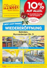 Netto Marken-Discount Prospekt für Gehrden: "Wiedereröffnung - 10% AUF ALLES.", 6 Seiten, 18.02.2025 - 22.02.2025