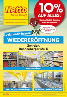 Netto Marken-Discount Prospekt "Wiedereröffnung - 10% AUF ALLES." mit  Seiten (Ronnenberg)