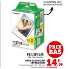 Pack de 20 films Instax Mini - FUJIFILM en promo chez Super U Pack de 20 films Instax Mini - FUJIFILM dans le catalogue Super U