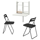 Tisch und 2 Stühle weiß/schwarz Angebote von NORBERG / NISSE bei IKEA Witten für 114,98 €