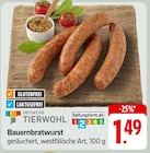 Bauernbratwurst Angebote von INITIATIVE TIERWOHL bei EDEKA Leonberg für 1,49 €