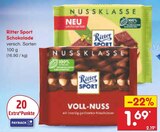 Schokolade Angebote von Ritter Sport bei Netto Marken-Discount Offenburg für 1,69 €