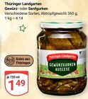 Gewürzgurken oder Senfgurken im Angebot bei GLOBUS in Halle Gewürzgurken oder Senfgurken Angebote von Thüringer Landgarten bei GLOBUS Halle für 1,49 €