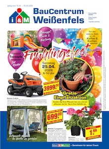 i&M BauCentrum Prospekt Frühlingsfest im i&M BauCentrum Weißenfels mit  Seiten in Schönburg und Umgebung