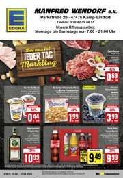 Aktueller EDEKA Supermärkte Prospekt für Kamp-Lintfort: Aktuelle Angebote mit 24} Seiten, 22.04.2024 - 27.04.2024
