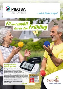 Sanitätshaus Piegsa GmbH Prospekt Fit und mobil durch den Frühling mit  Seiten
