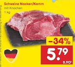 Schweine Nacken/Kamm bei Netto Marken-Discount im Ebersdorf Prospekt für 5,79 €