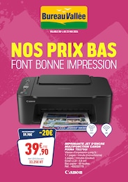 Prospectus Bureau Vallée à Agnières-en-Dévoluy, "NOS PRIX BAS FONT BONNE IMPRESSION", 1 page, 04/05/2026 - 23/05/2026