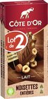 Chocolat bloc lait noisette - COTE D’OR en promo chez Casino Supermarchés La Ciotat à 3,14 €