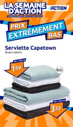 Prix et réduction Serviette De Toilette dans le prospectus Action en cours Offre Serviette De Toilette dans le catalogue Action du moment à la page 1