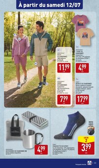 Promotion T-Shirt Homme dans le prospectus Aldi, valable du 08/07/2025 au 14/07/2025 Promo T-Shirt Homme dans le catalogue Aldi du moment à la page 33