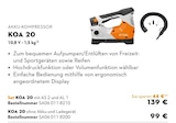 Akku-Kompressor KOA 20 mit AS 2 und AL 1 bei STIHL im Wittlich Prospekt für 99,00 €