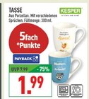 Tasse Angebote von KESPER bei Marktkauf Bad Oeynhausen für 1,99 €