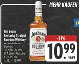 Kentucky Straight Bourbon Whiskey im Angebot bei E center in Jena Kentucky Straight Bourbon Whiskey Angebote von Jim Beam bei E center Jena für 10,99 €