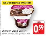 Grand Dessert Chocolate Angebote von Ehrmann bei E center Heilbronn für 0,59 €