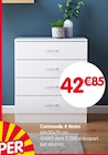 Commode 4 tiroirs - B&M à Saint-Nazaire Commode 4 tiroirs en promo chez B&M Saint-Nazaire à 42,85 €