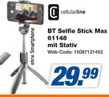 BT Selfie Stick Max im Angebot bei expert in Moers BT Selfie Stick Max Angebote von cellularline bei expert Moers für 29,99 €