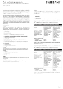 Aktueller Baden-Württembergische Bank Prospekt für Pfedelbach und Ungebung,  Seiten zum blättern Baden-Württembergische Bank Prospekt Preis- und Leistungsverzeichnis mit  Seiten in Pfedelbach und Umgebung