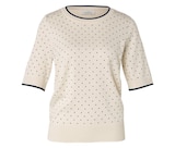 Feinstrickpullover, weiß mit dunkelblauen Punkten bei Tchibo im Supermarkt im Prospekt "" für 19,99 €