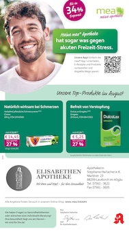 mea - meine apotheke Prospekt der KW 32 "Unsere August-Angebote" Aktueller mea - meine apotheke Prospekt "Unsere August-Angebote" Seite 1 von 4 Seiten