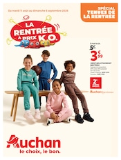 Prospectus Supermarchés Auchan Hypermarché en cours à Montastruc et alentours, "LA RENTRÉE À PRIX K.O.", 12 pages, 11/08/2026 - 06/09/2026 Catalogue Supermarchés Auchan Hypermarché en cours à Montastruc et alentours, "LA RENTRÉE À PRIX K.O.", 12 pages, 11/08/2026 - 06/09/2026