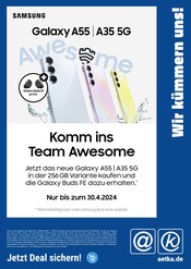 Aktueller aetka Prospekt mit Samsung, "Komm ins Team Awesome", Seite 1