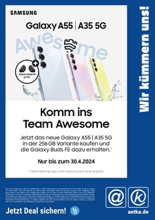 Smartphone im aetka Prospekt "Komm ins Team Awesome" mit 1 Seiten (Bremerhaven)