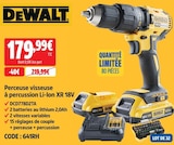 Perceuse visseuse à percussion li-ion xr 18v - DEWALT - Screwfix à Villeneuve-d'Ascq Perceuse visseuse à percussion li-ion xr 18v - DEWALT en promo chez Screwfix Villeneuve-d'Ascq à 179,99 €