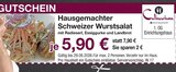 Feinkostsalat im Möbel Inhofer Prospekt Hausgemachter Schweizer Wurstsalat von Culinarum im aktuellen Möbel Inhofer Prospekt für 5,90 €