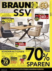 Aktueller BRAUN Möbel-Center Möbel & Einrichtung Prospekt in St. Ingbert und Umgebung, "JUBILÄUMS SSV" mit 20 Seiten, 06.06.2026 - 27.06.2026